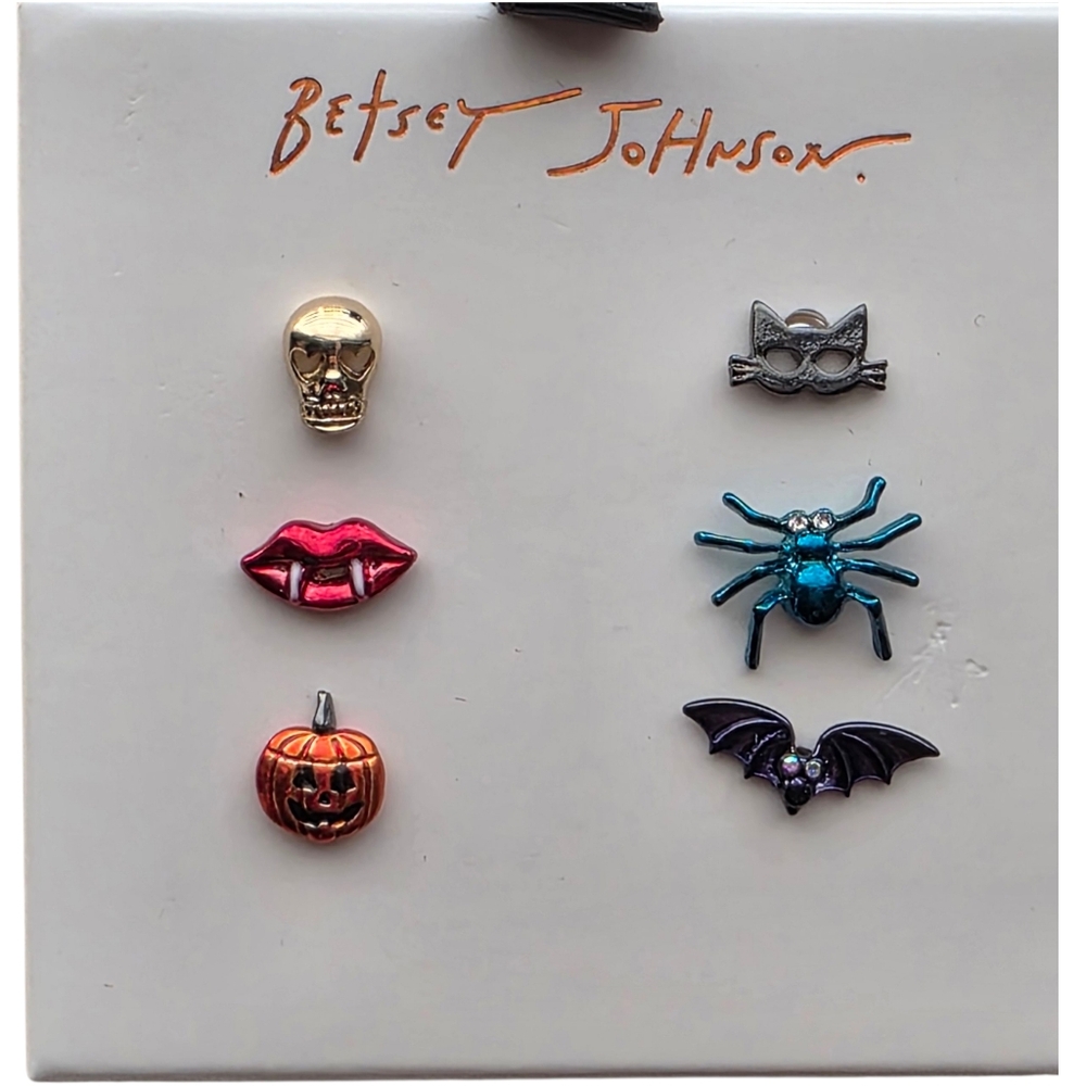 Betsey Johnson Halloween 6 Piece Earring Set NIB - Picture 1 of 6
